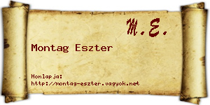 Montag Eszter névjegykártya