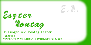 eszter montag business card